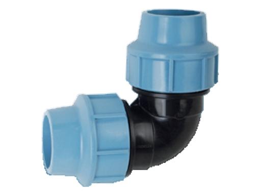 PE Koleno 90° 50mm, svěrná spojka na polyetylen