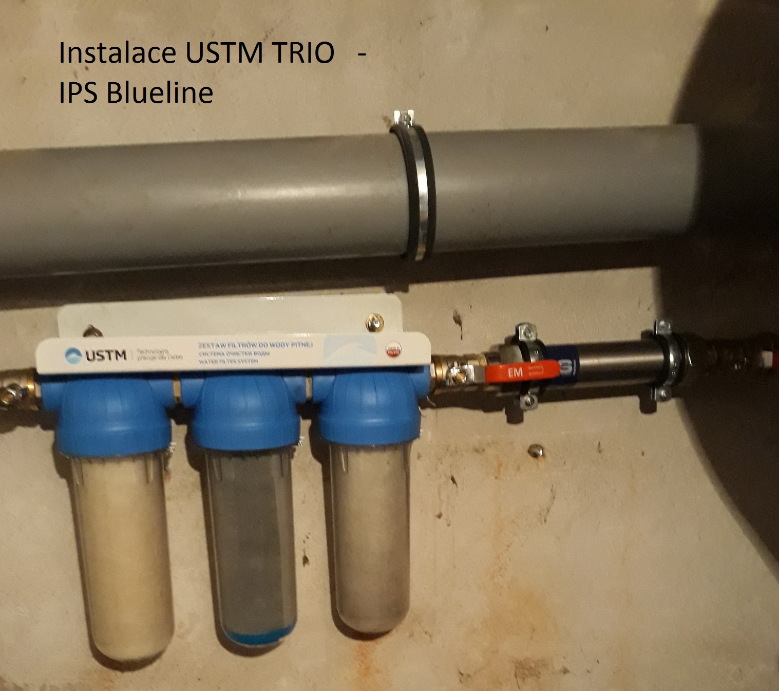 Vodní filtr FS3 ENTRY TRIO / EMI (3/4") 8 BAR, 30°C pro filtraci dešťové vody, včetně filtračních patron