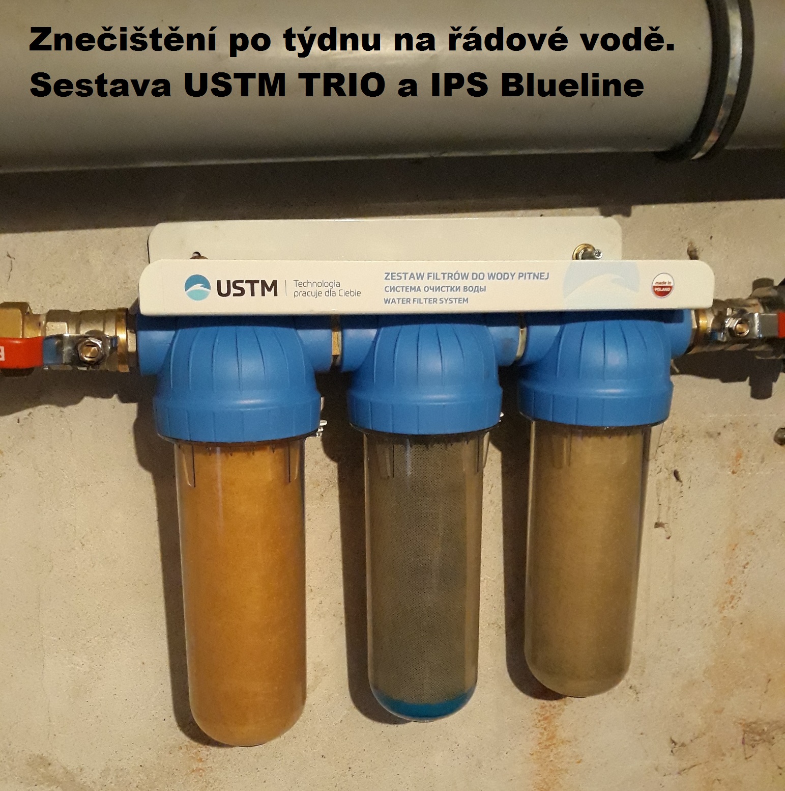 Vodní filtr FS3 ENTRY TRIO / EMI (3/4") 8 BAR, 30°C pro filtraci dešťové vody, včetně filtračních patron