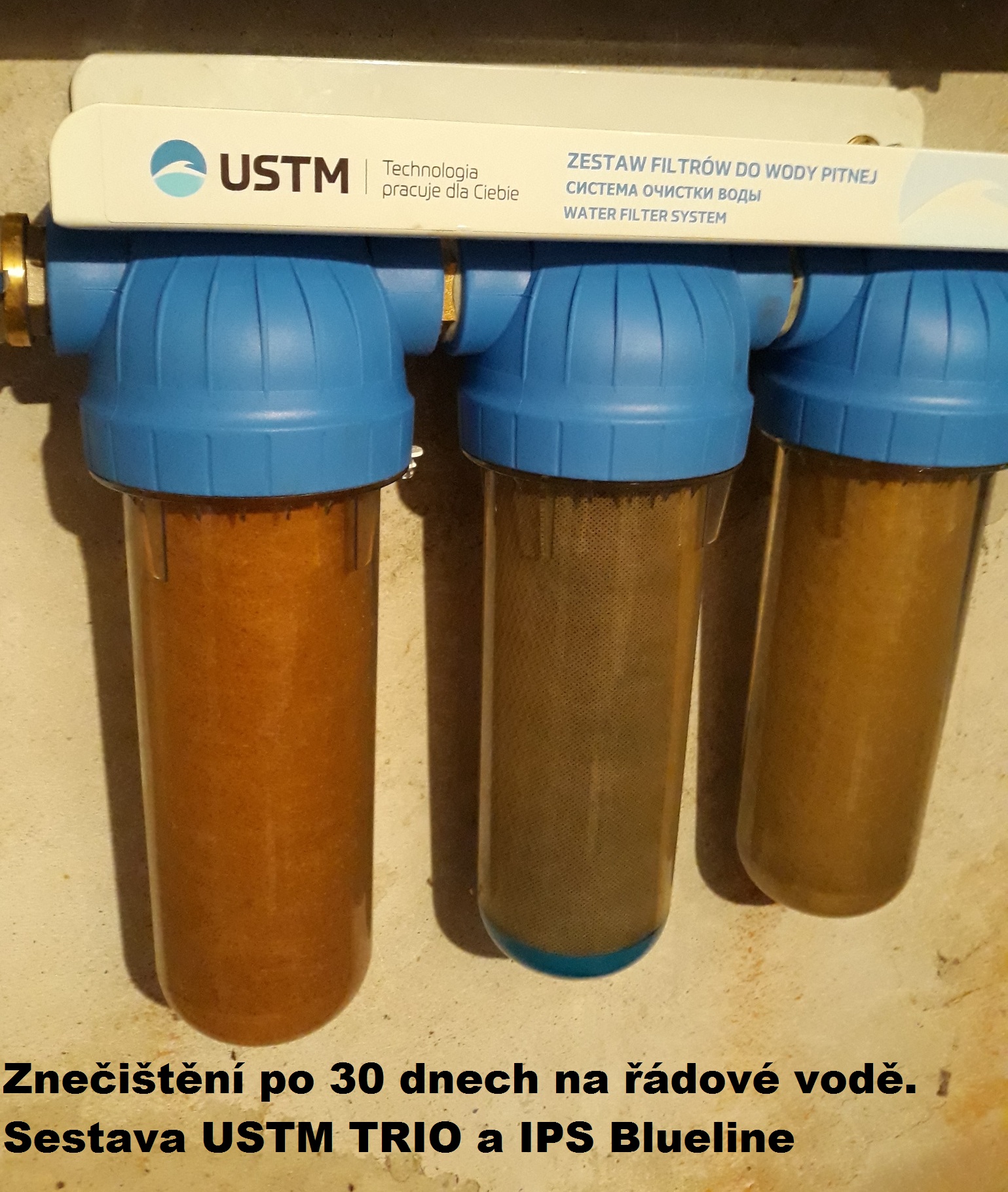 Vodní filtr FS3 ENTRY TRIO / EMI (3/4") 8 BAR, 30°C pro filtraci dešťové vody, včetně filtračních patron