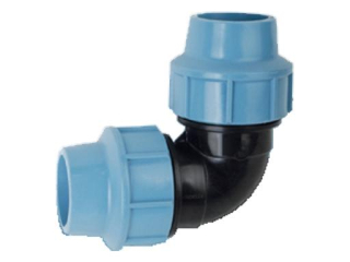 PE Koleno 90° 25mm, svěrná spojka na polyetylen